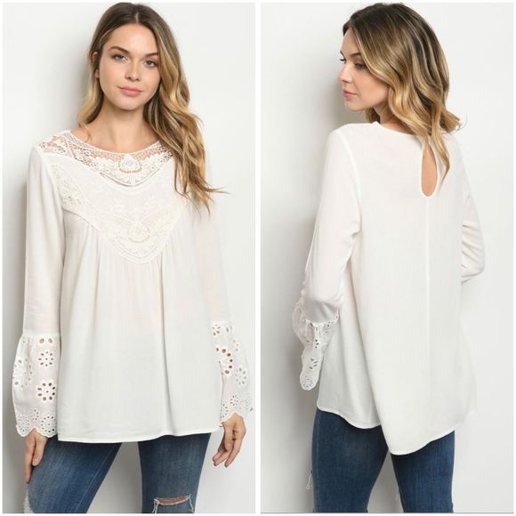 Tops - 🆕Crochet detail blouse